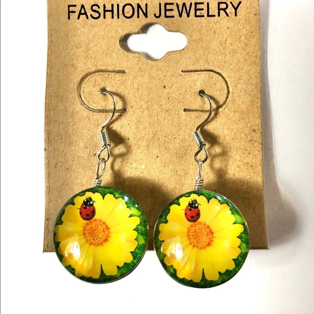Fashion Jewelry Daisy & Ladybug Earrings (A)75